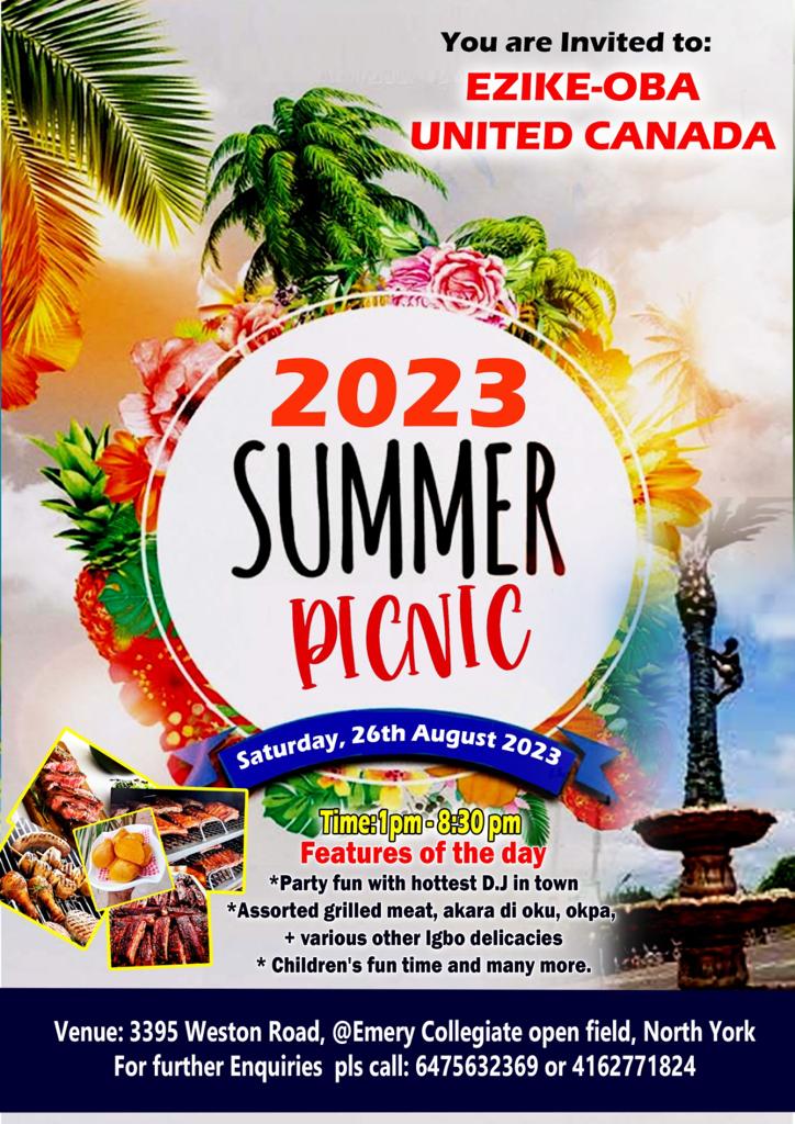 2023 Ezike-Oba United Canada Summer Picnic